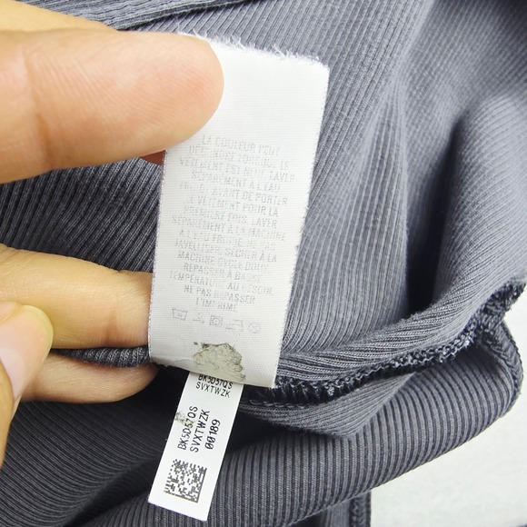 Aerie Ribbed Tank Dress High Neck Sleeveless Midi Side Slit Gray Womens‎ XXL - Picture 7 of 9